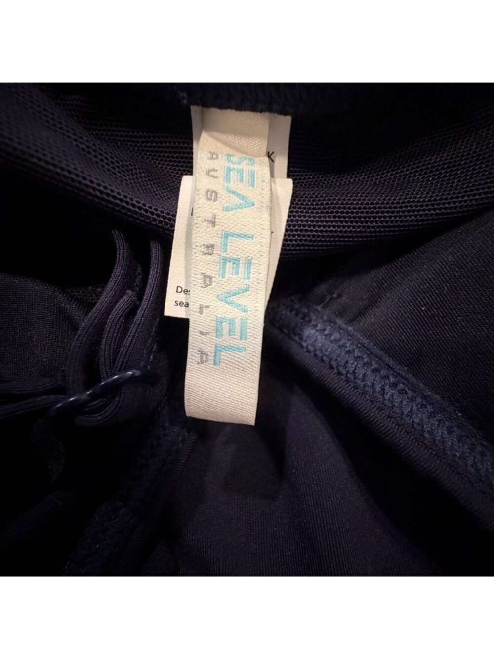 NWOT Sea Level Australia Essentials Frill Navy One-Piece Swimsuit Plunge Necklin - Picture 6 of 10
